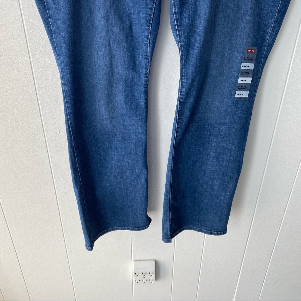 Levi's Women's Classic Bootcut Jeans Blue Stretch Size 24W Cotton Blend New - Picture 6 of 15